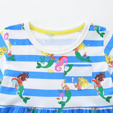 Children's Striped Printed Princess Dress