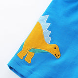 Cartoon Dinosaur Embroidered Patch Pants