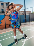 Printed Vest Suit