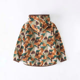 Camouflage Dinosaur Print Polar Fleece Jacket