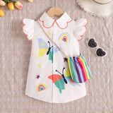 Multi-Color Optional-Butterfly Print Dress