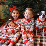 Christmas Elk Printing Parent-Child Family Clothes