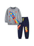 Rocket Print Sweatshirt Suit
