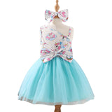 Oblique Shoulder Cartoon Sling Unicorn Print Dress