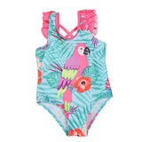 Printed Girls Cartoon Swimsuit