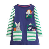 Animal Appliqu¨¦ Long Sleeve Dress