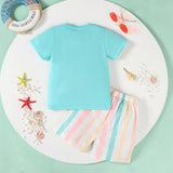 Beach Casual Print Cartoon Suit