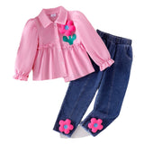 Pink Flower Shirt + Flower Trousers