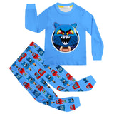 Halloween Angry Cat Cartoon Printed Long-Sleeved + Trousers Suit