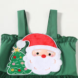Christmas Santa Claus Embroidered Mesh Dress