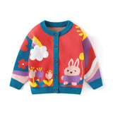 Flowers Rainbow Rabbit Warm Coat