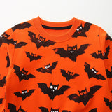 Halloween Children's Knitted Cotton round Neck Long Sleeve Sweatshirt