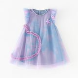 Gradient Love Heart Flowers Dress