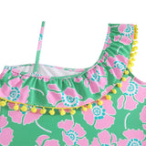 Ruffled Printed Swimsuit