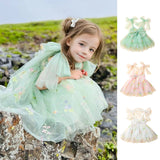 Lace Bow Flower Embroidery Dress