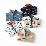 Cars and Dinosaurs Printed Polar Fleece Jacket
