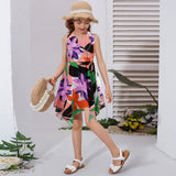Mother-Daughter Matching Outfit Dress Printing Dress
