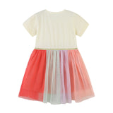 Children's Cartoon Printed Short Sleeve Dress