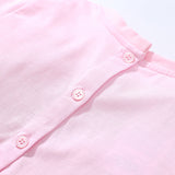 Cartoon Rabbit Embroidered Short Sleeved Gauzy Dress