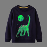 Luminous Dinosaur Printed Sweater