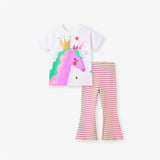 Unicorn Printed Short Sleeve + Slim Fit Leggings