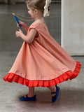 Sleeveless Color Matching Sweet Skirt