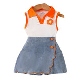 Sleeveless Flower Top + Lace Denim Shorts