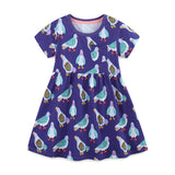 Girls' Printed round Neck Dress