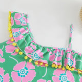 Ruffled Printed Swimsuit