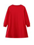 Christmas Sale-Embroidered Patch Long Sleeve Dress
