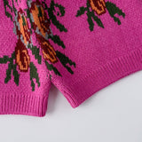 Children's Suit Printed Sweater Cardigan + Shorts