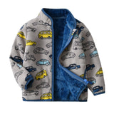 Car Printing Fleece Padded Coat