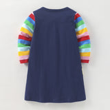 Comfortable Embroidered Patch Dress