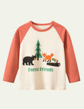 Animal Print Long Sleeve Bottoming Shirt - CCMOM