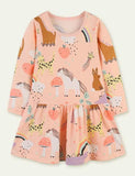 Animal Print Long Sleeve Dress