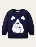 Animal Unicorn Appliqu¨¦ Embroidered Sweatshirt - CCMOM