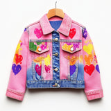 Lucky Sale-Love Printing and Dyeing Kids' Overcoat