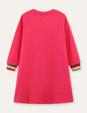 Backpack Printed Long Sleeve Dress - CCMOM