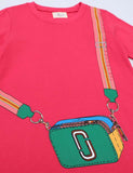 Backpack Printed Long Sleeve Dress - CCMOM