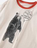 Balloon and Bear Printed Long-Sleeved T-shirt - CCMOM