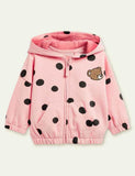 Bear Embroidery Zipper Hoodie - CCMOM