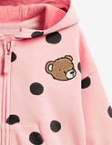 Bear Embroidery Zipper Hoodie - CCMOM