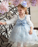 Blue Big Bow Mesh Dress - CCMOM