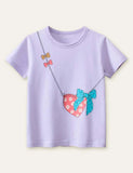 Bow Crossbody Bag Printed T-shirt - CCMOM