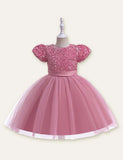 Bow Mesh Party Dress - CCMOM