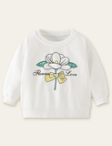 Bowknot Flower Printed Sweatshirt - CCMOM