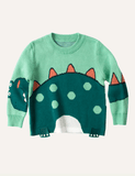 Boy Dinosaur Knitted Pullover Sweater - CCMOM