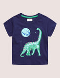 Boy Glowing Dinosaur 100% Cotton Tee - CCMOM