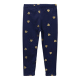 Bronzing Heart Printed Leggings - CCMOM
