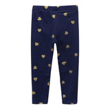 Bronzing Heart Printed Leggings - CCMOM